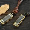 Jewelry Personalized Retro Leather Necklace Harmonica Pendant