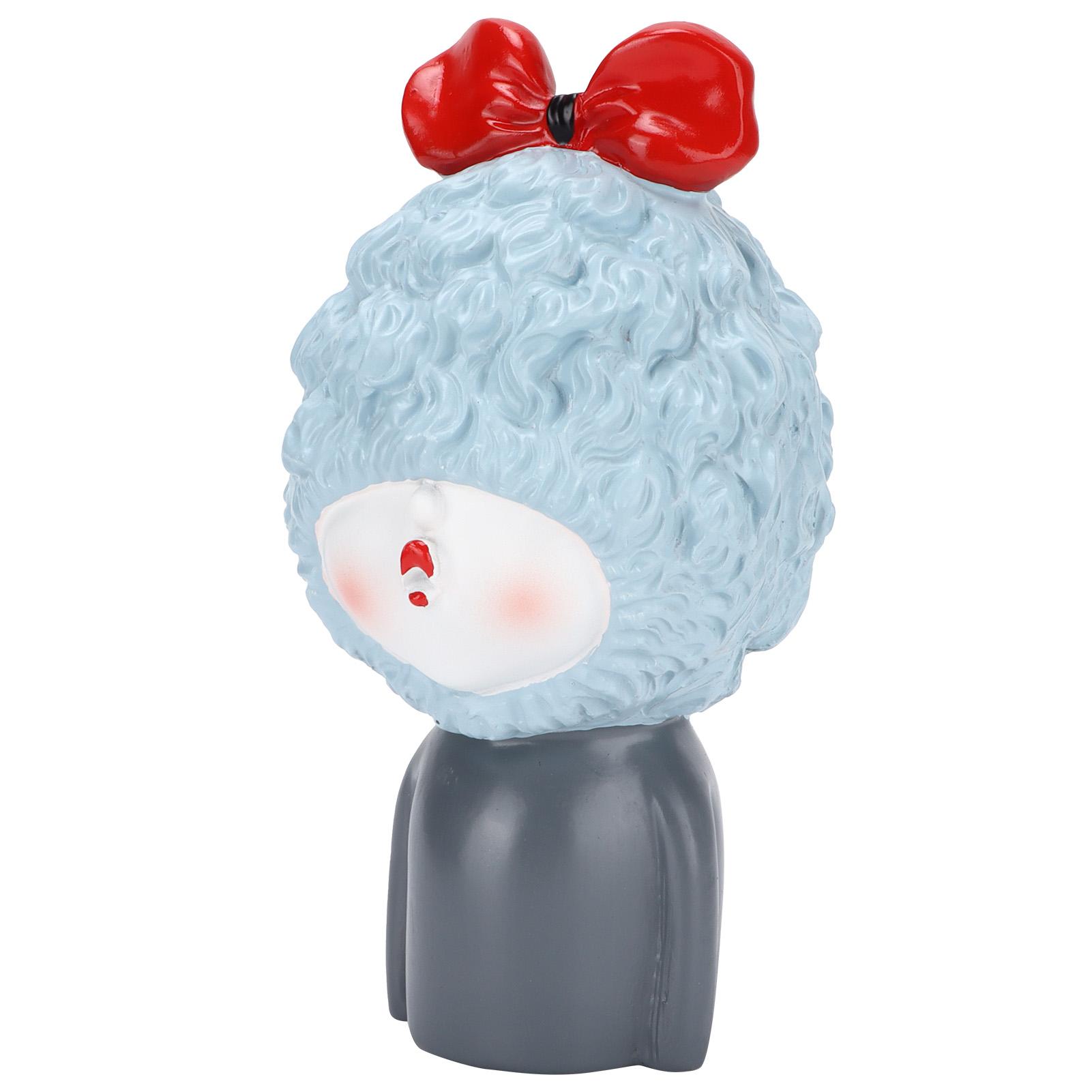 

Small Statue Resin Cute Toot Mouth Curly Hair Girl Ornaments for Car Home Festival Decorations Gifts