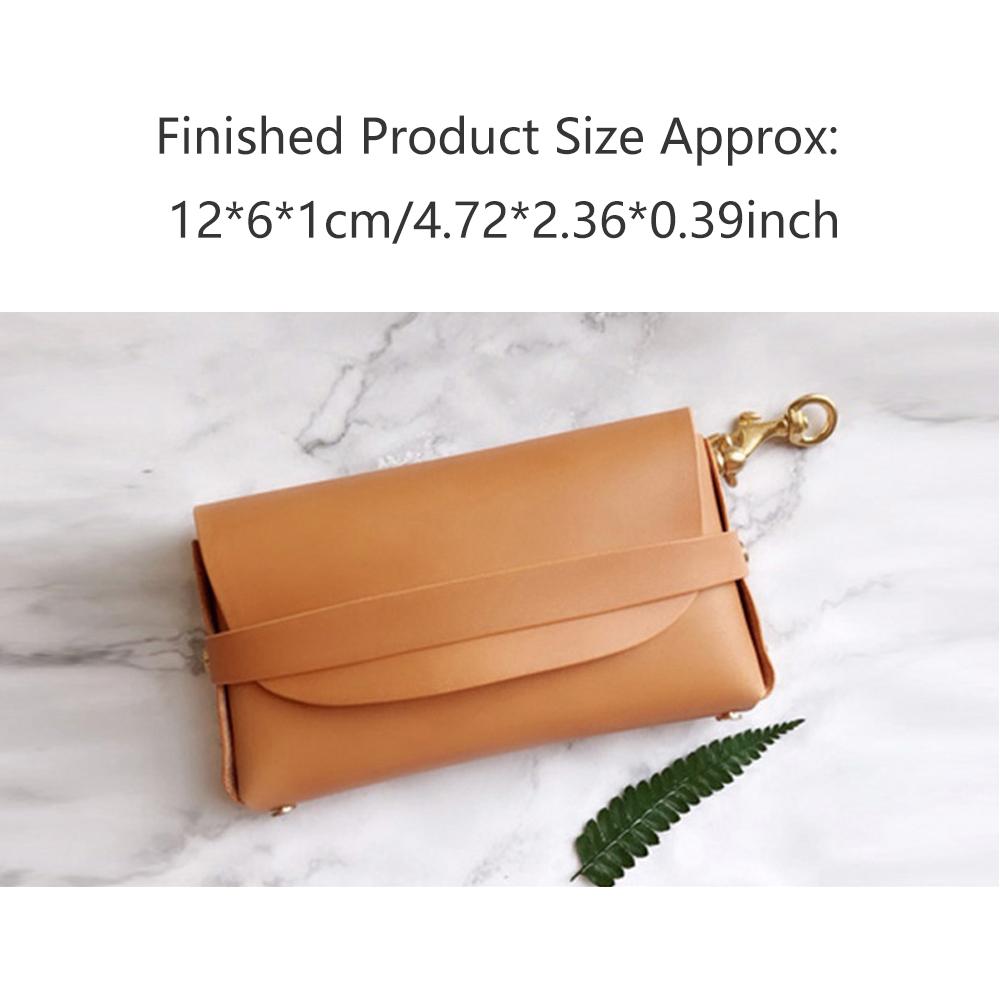 1set DIY Faux Leather Wallet Crafting Kit - Kraft Paper Template for Long Business Card Holder, Handmade Purse Stencil Tool Set