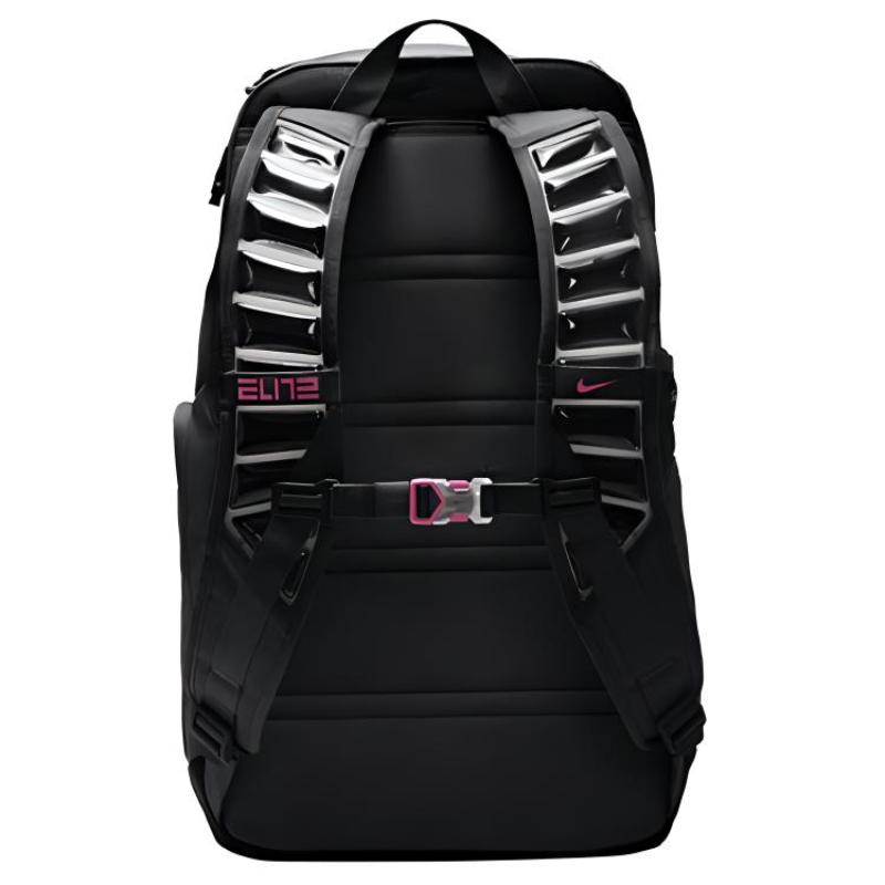 Nike Polyester Elite Backpack Regular Unisex Black Pink Casual BA6164-011
