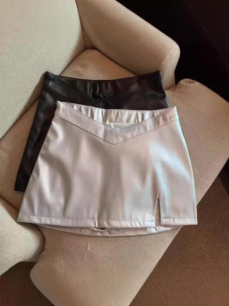 

Women s Silver & Gold High-Waist Bodycon Leather Pencil Skirt 4XL