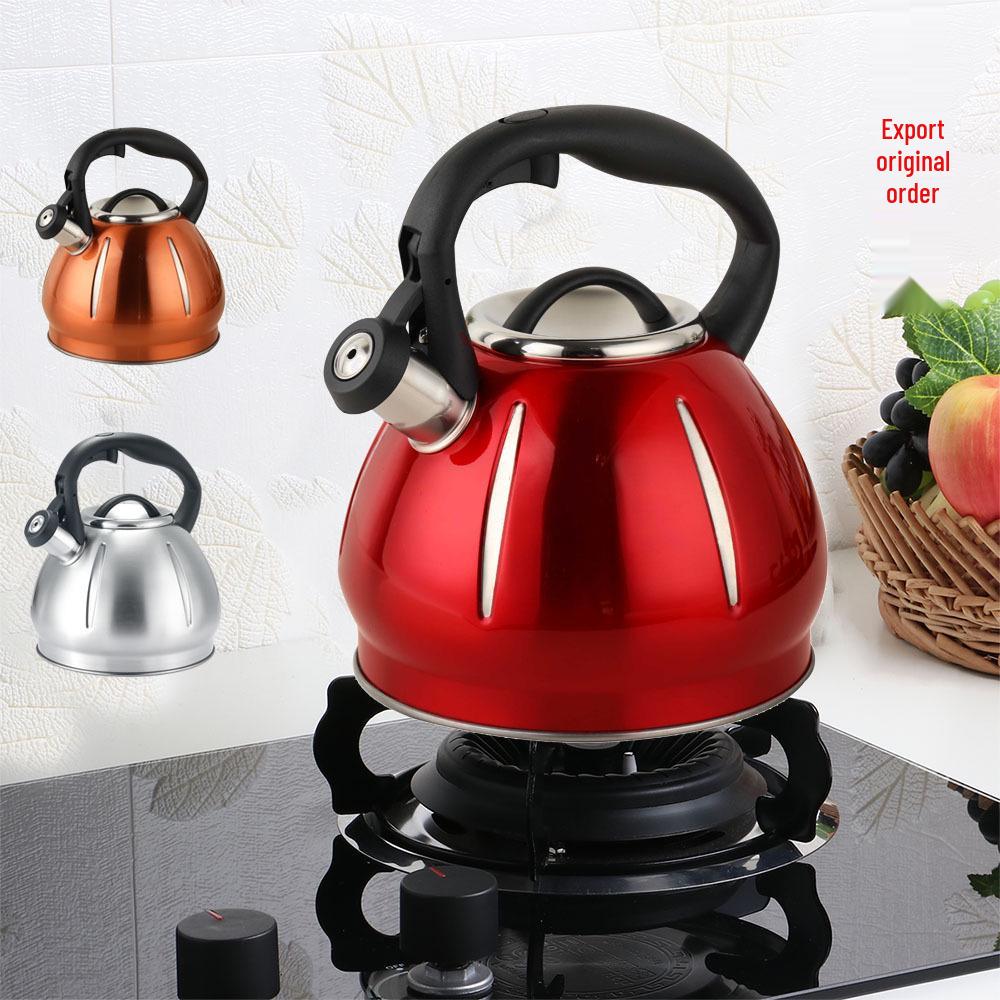 3L Pumpkin Pattern Stainless Steel Whistling Kettle for Household Stoves and Induction Cookers