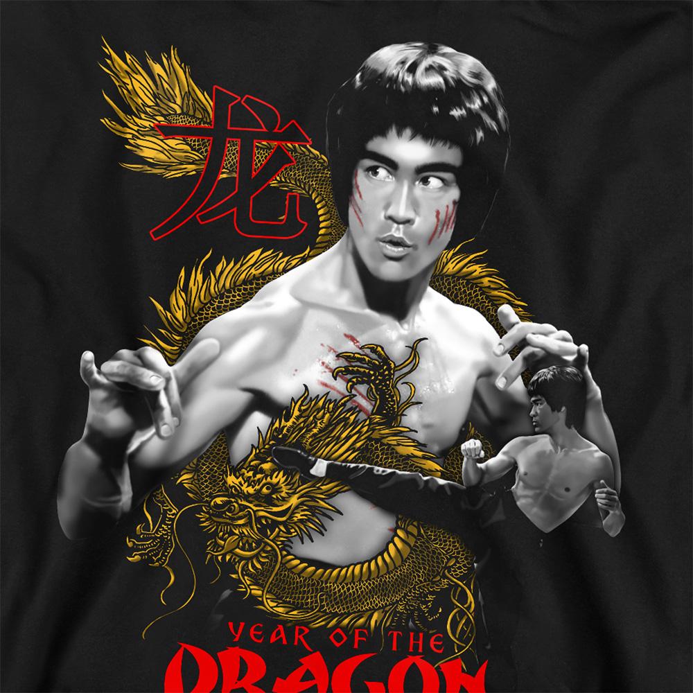 Bruce Lee Unisex Adult Golden Year Of The Dragon Sweatshirt