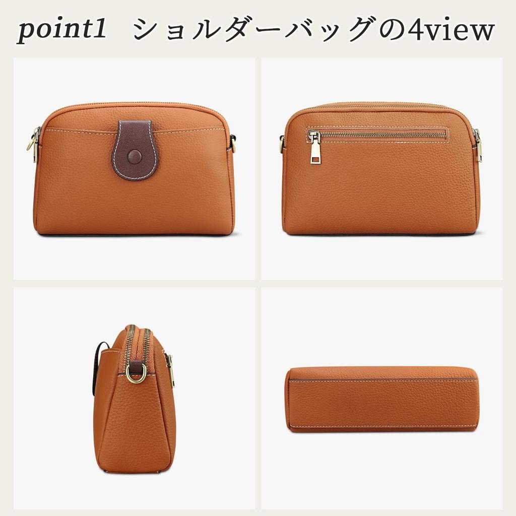 Shoulder Genuine Crossbody Shoulder Mini Small with Zipper Gift [FUKUYIN] Bag, Leather, Women's, 2-Way Bag, Handbag, Bag, Bag, Pocket, Lightweight,