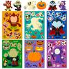 6 Photos/package Halloween Face Change Stickers Holiday Character Puzzle Stickers Children's Fun Halloween Stickers