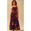Printed Dress 2025 European and American Summer New Vacation Foreign Trade Women clothes Flowers Print Sling Dress