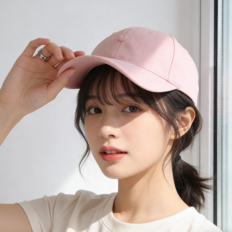 Versatile sunscreen hat, solid color temperament, face-showing small visor, Korean version of premium cap
