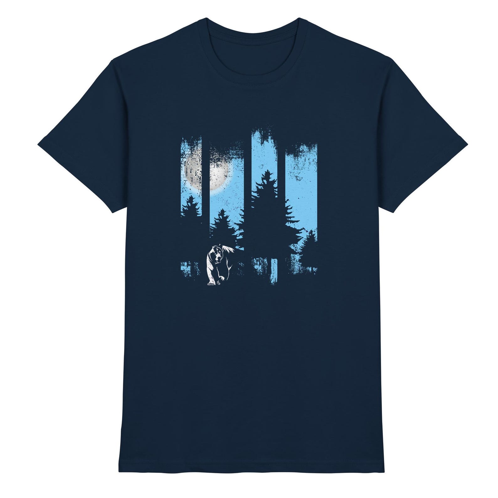 Bear Gift Forest Full Moon Shirt Bear Gifts Animals Birthday - Premium T-shirt S