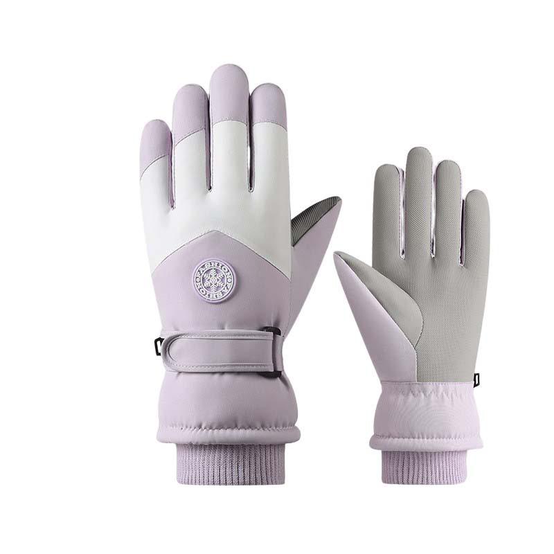 Unisex vinterskidhandskar: Vindtät, Vattentät, Fleecefodrad, Pekskärmskompatibel för Cykling eller Utomhusaktiviteter