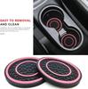 2pcs Car Interior Accessories Anti-Slip Car Coasters Sift-Proof PVC Beverage CoasterDrink Holder