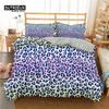 Luxury Leopard Print Bedding Set King Queen Size Microfiber Geometric Stripe 3D Print Duvet Cover With Pillowcases Bedroom Decor