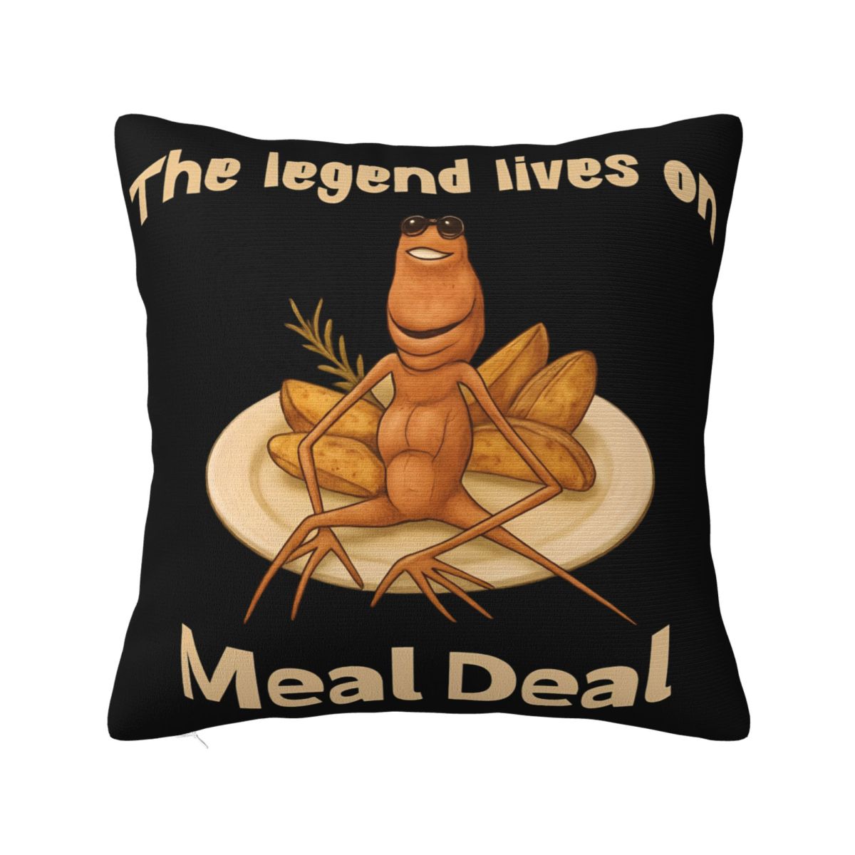 Rigatoni Pasta Square Pillow Cases Funny Marcus The Worm Cushion Covers Customized Decor Pillowcase for Bed 18 x18 30cm x 30cm