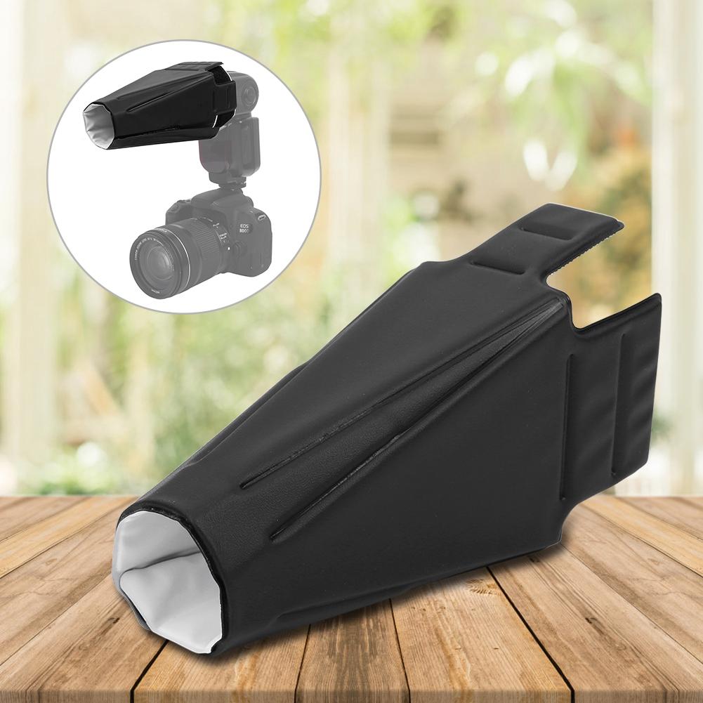 Universal Folding Camera Top Flash Light Lamp Speedlite Reflector Diffuser Black