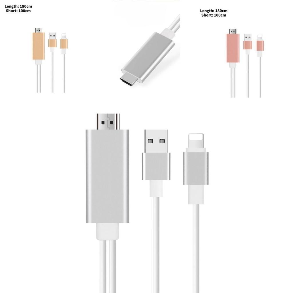 Apple 14 Hdmi Screen Mirroring Cable With Lightning Connector For Phone To Tv Display