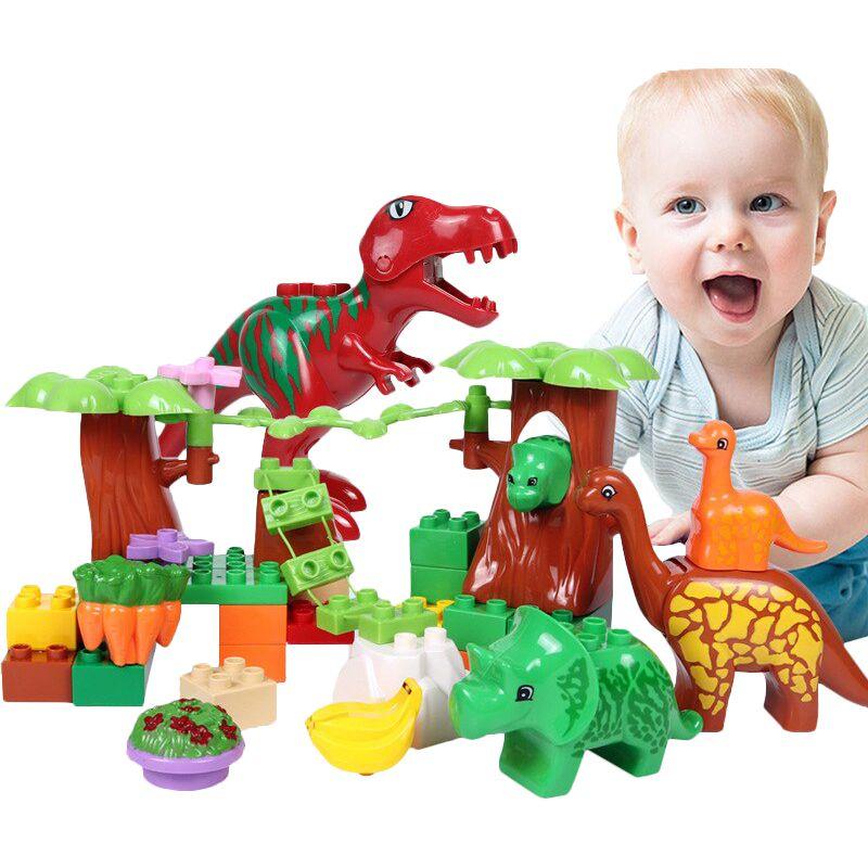 40pcs Dino Paradise Building Blocks Set Lightweight And Durable For Safe Play