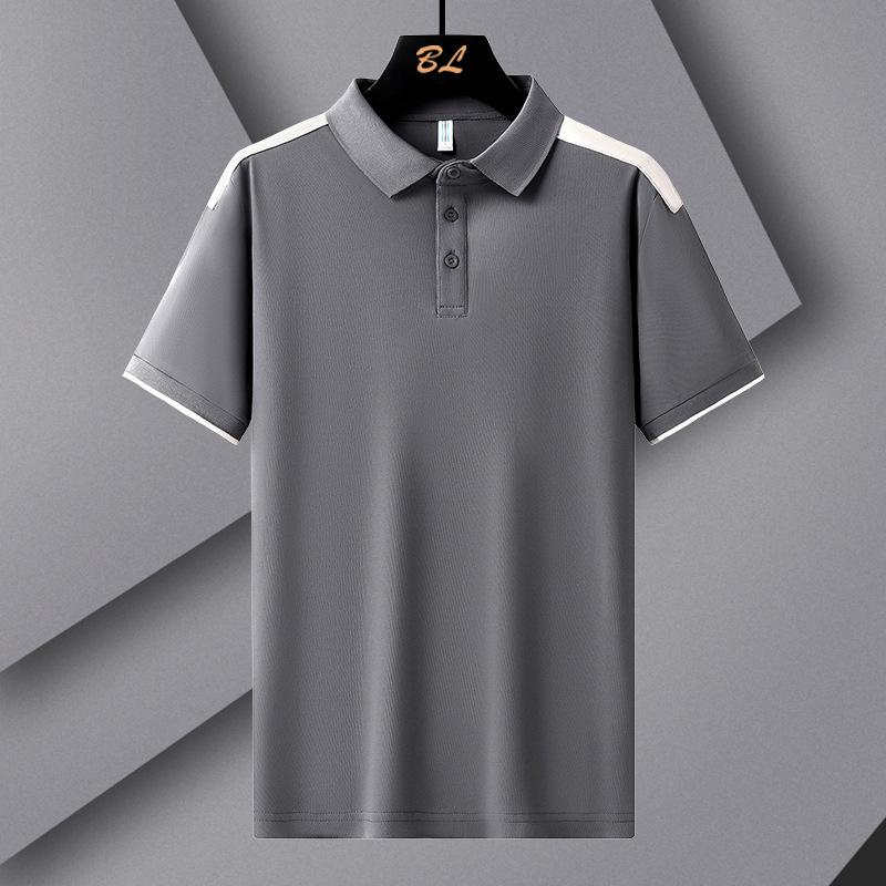 Polo Shirt T-shirt Men's Short-sleeved Casual Top Patchwork Contrasting Color Short-sleeved Polo Shirt
