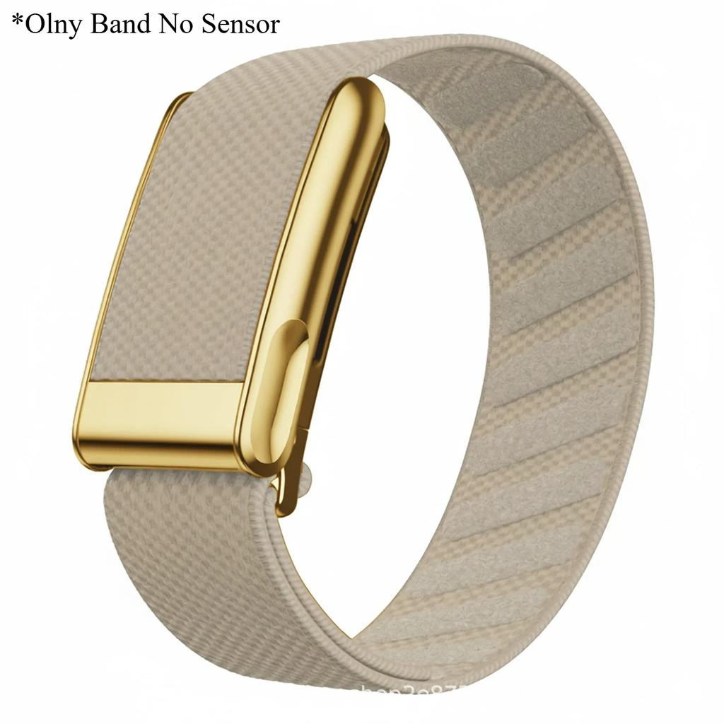 Nylon Fitness Band for Whoop 5.0 Strap for Whoop 5.0MG Woven Elastic Sports Strap with Gold/Silver/Rose Gold Metal Frame