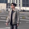 Spring new Maillard retro old brown suede jacket locomotive jacket trendy men's and women's high-end short coat