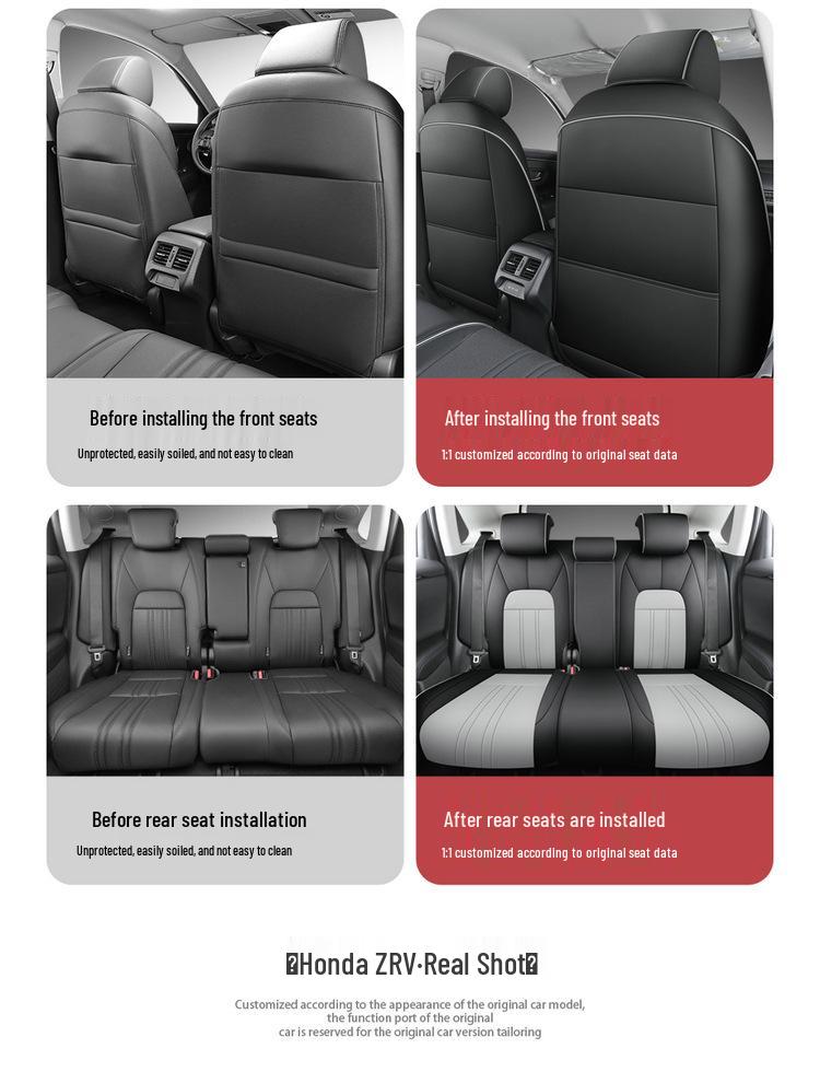 Full Leather Car Seat Cushion for Zhi ZRV - Five-Seater, Universal Fit, All-Season Cover