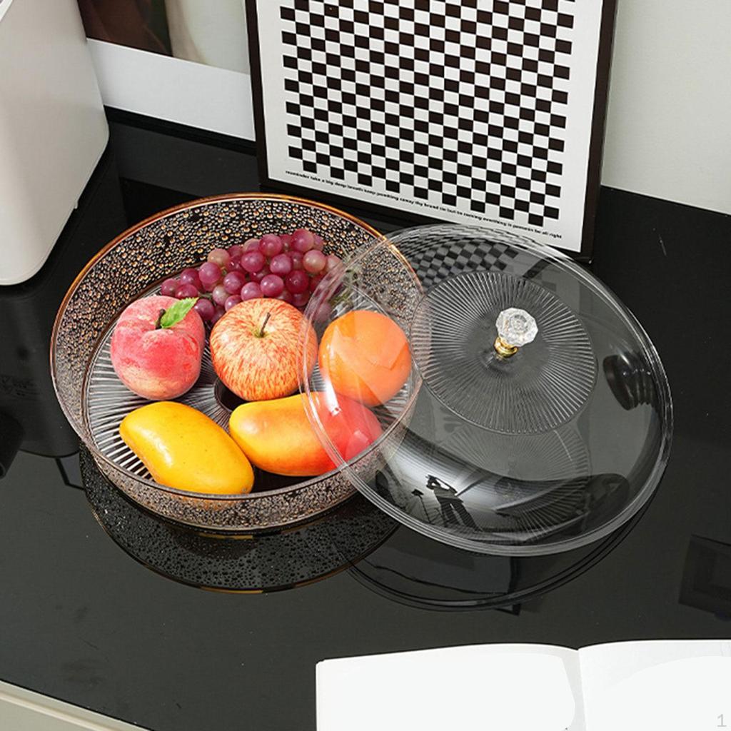 20 cm Vorspeisen-Fruchtplatte, Behälter, Lebensmittelaufbewahrung, Organizer für Trockenfrüchte, Nüsse mit Deckel,