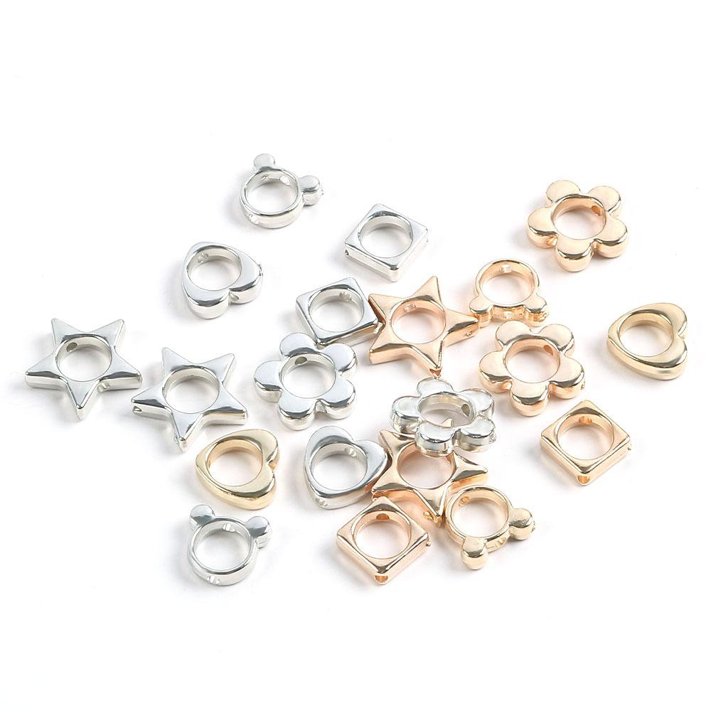 Ccb Gold Electroplated Cat Head Star Love Flower Square Spacer Beads Diy Necklace Bracelet Earrings Jewelry Accessories