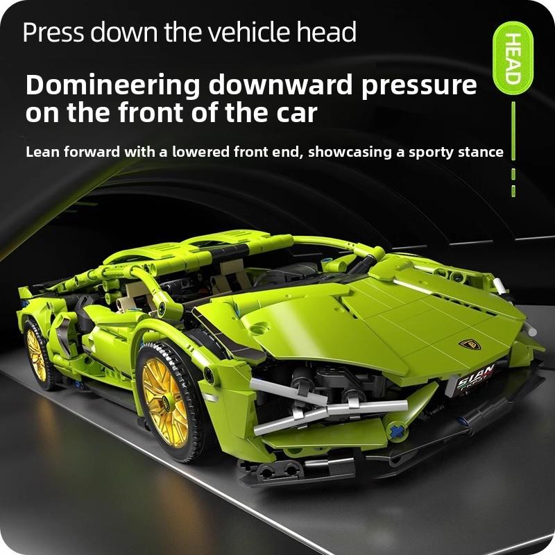 Little Green Bull 1:14 Smart Building Block Compatible with Lego Double Speed Racing Series Panamera Formula