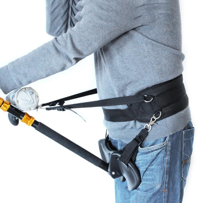 Comfortable Fishing Fighting Waist Belt Adjustable Fishing Belt Rod Holder Waist Belt for Saltwater/Freshwater Fishing