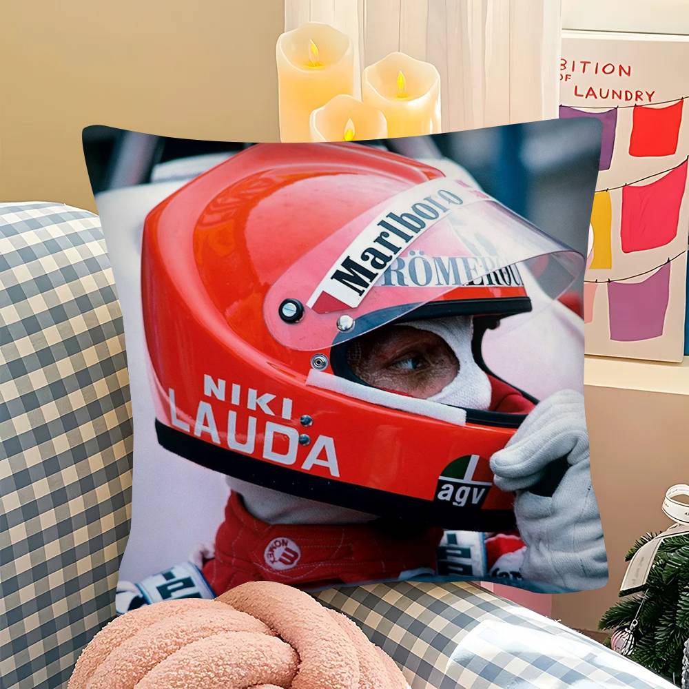 1Pc N-Niki Lo-Lauda Pillow Case Fashion Square Pillowcase Bedroom Sofa Room Ins Decoration Leisure