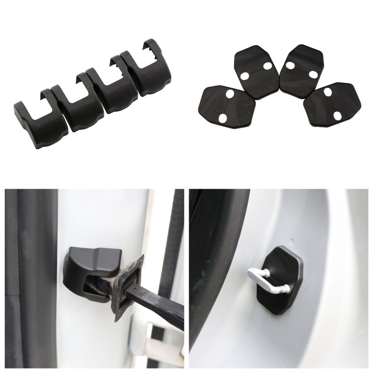 

8pcs Car Door Lock Protective Cover for Jeep Compass 2017-2020 Renegade 2015-2022 Door Check Arm Stopper Cover Accessories чёрный