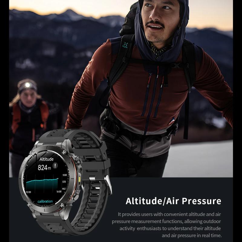 2025 NEW Original Built-in Dual-band GPS Men Smartwatch BT Call Fitness Military 10ATM IP68 Military Sport Smart Bracelet  for Xiaomi
