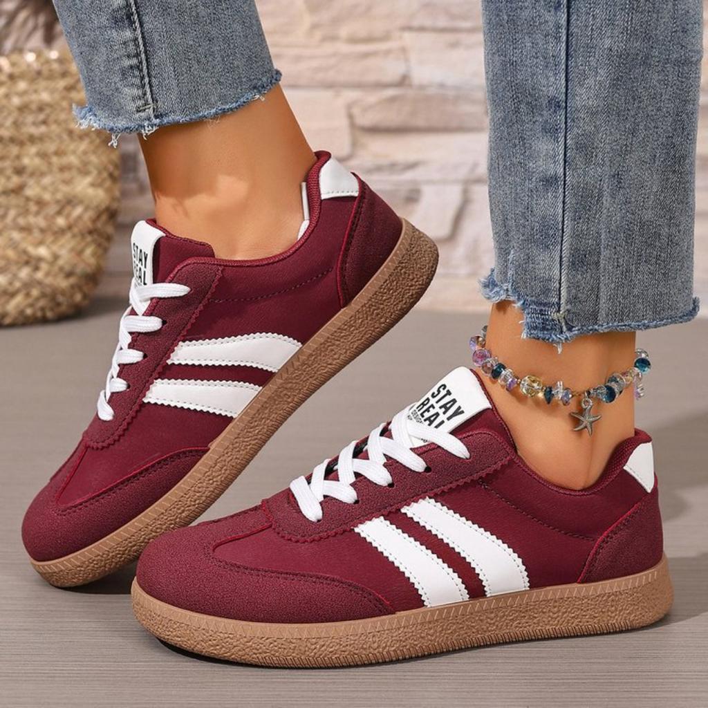 Flat Bottomed German Training Shoes for Women, Plus Size Sports Board Shoes for Spring and Autumn, Fashionable and Casual White Shoes for Women