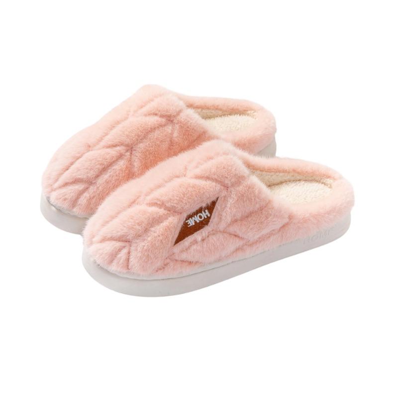 Men's Cotton Slippers Winter Thick-bottomed Indoor Warm Plush Slippers Men's Large Size