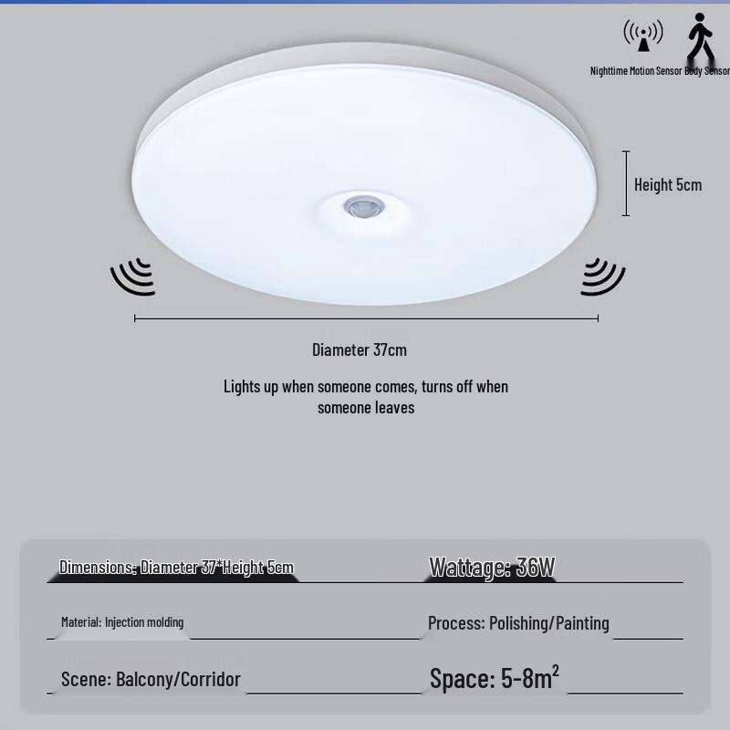 Linpan Simple White Ceiling Lamp