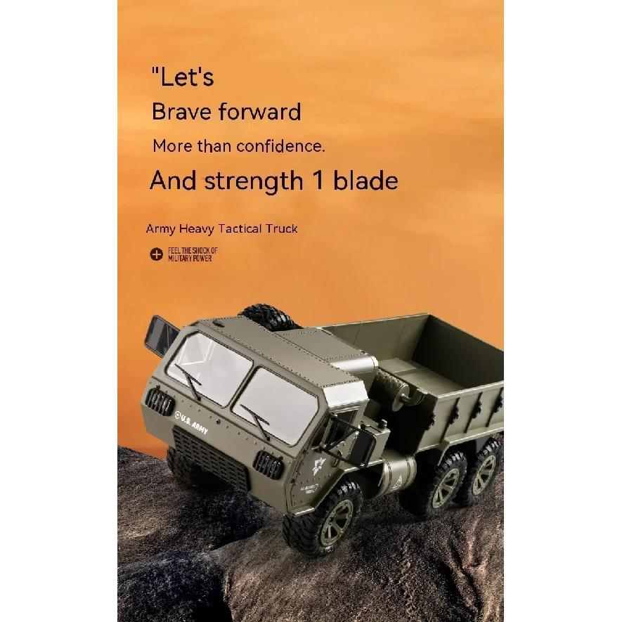 FY004A 45cm Rc Crawler Truck Remote Control Vehicle Model 6x6 Drive Optional Camera Toys for Boy Military Model Gift