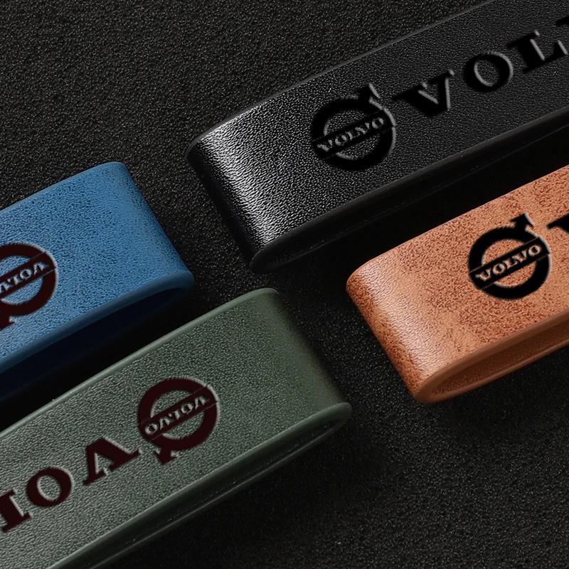 Retro Car Keychain Leather Key Chains Auto Accessories For Volvo XC90 V90 V60 XC60 V40 S80 S60 S90 C40 XC40 V70 XC70 C30 Rdesign