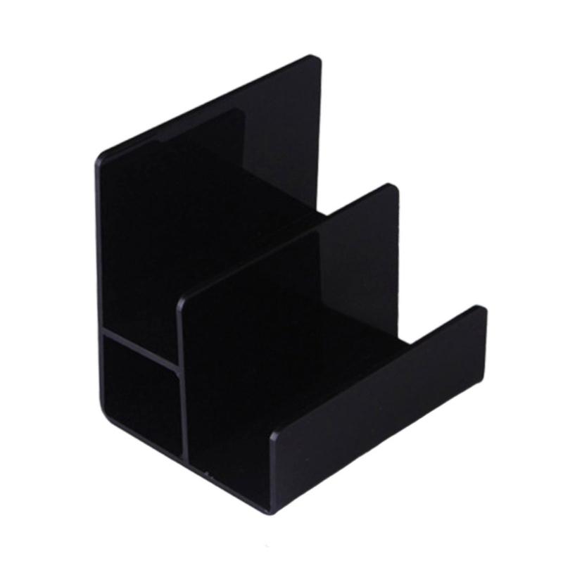 

Sturdy Acrylic Display Rack With Sloped Design Multilayer Storage For Accessories Organization чёрный