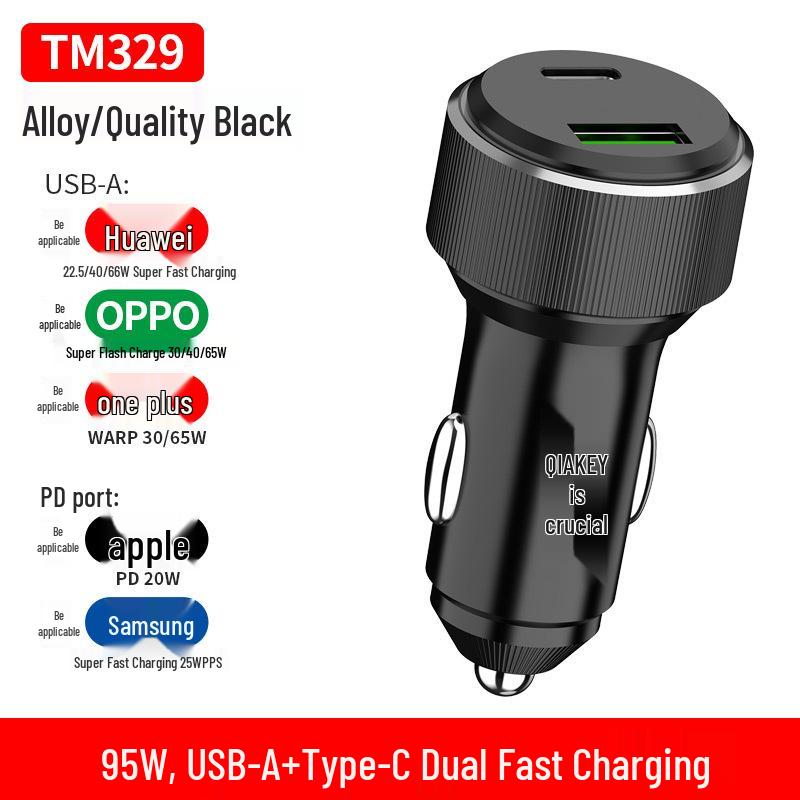 Superschnelles 60W Autoladegerät für Apple, Samsung, Huawei - PD-Schnellladen kompatibel