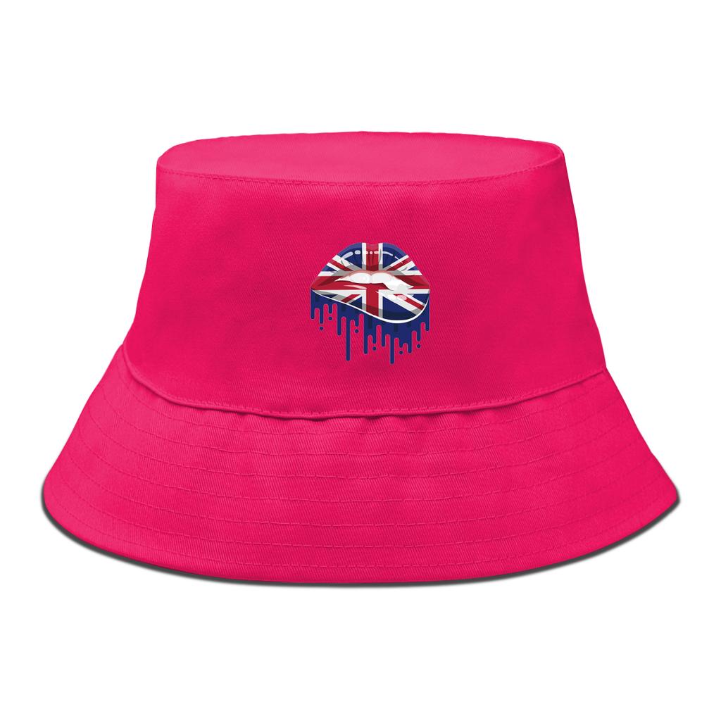 Lips Flag Of Australia Bucket Hat Hip Hop Bucket Hats UV Protection Bucket Hat Woman Fit Sun Hat Ideal Choice For Outdoor Sports