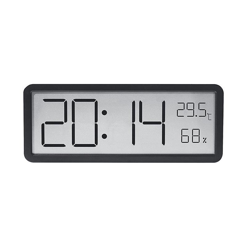 INS Modern Large Screen Wall Clock with Temperature & Humidity Display, Model YD106