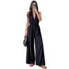 2026 Summer Women's V-neck Halter Jumpsuit: European & American Style, Chic French Fashion