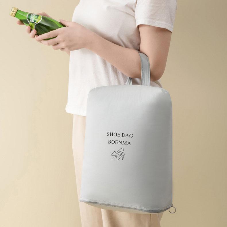 

Дорожная портативная сумка для хранения обуви, сумка для хранения обуви в багаже, влагозащитная упаковка для фитнеса и спорта, специальная сумка для обуви светло-серый