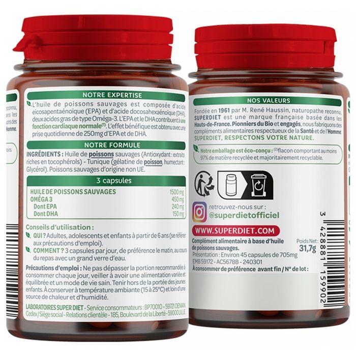 Superdiet Oméga 3 45 capsules