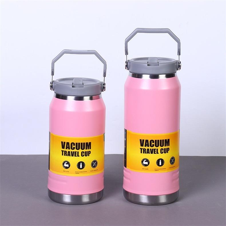 American 304 stainless steel large ice bucket outdoor mountain climbing and cycling sports water bottle straw cup