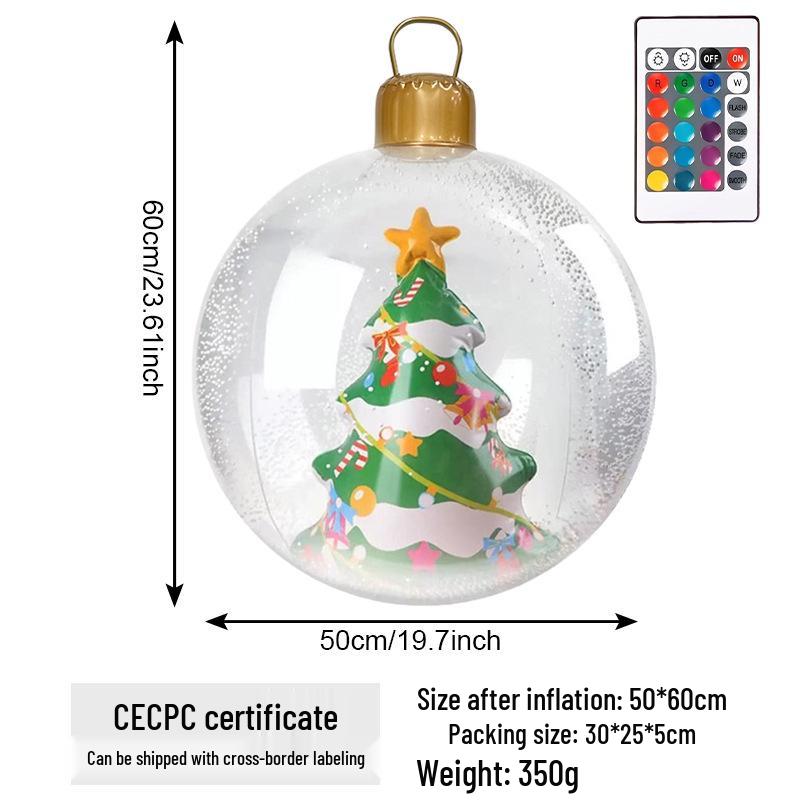 Cross-Border Christmas Courtyard Decoration: PVC Lantern & Inflatable Christmas Ball Set