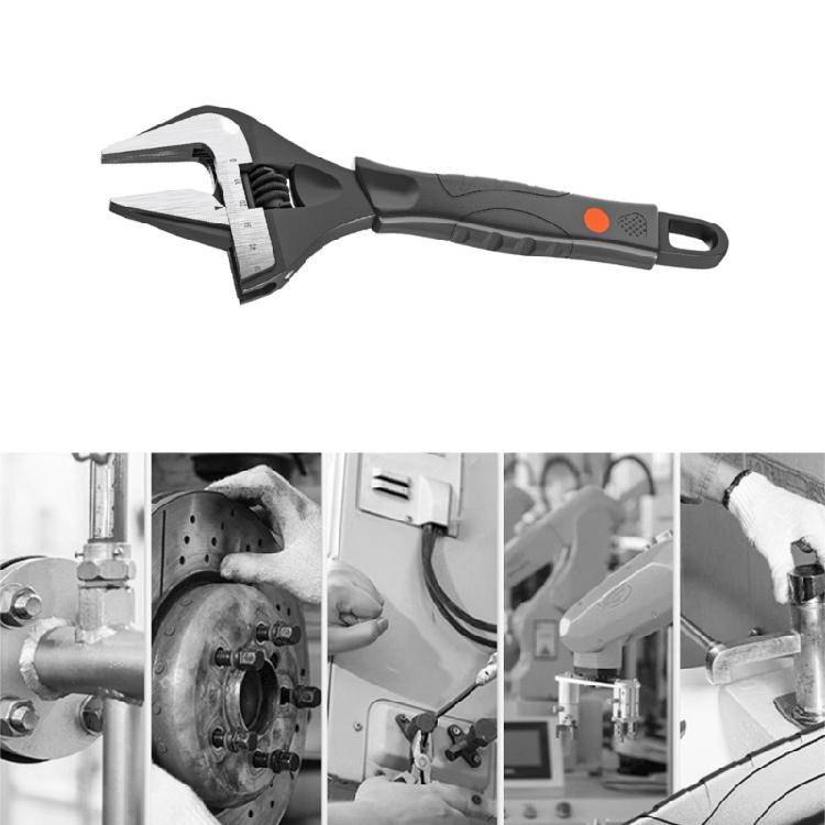 Wide Mouth Adjustable Wrench Wide Jaw, Comfortable Handle for Plumbing Projects