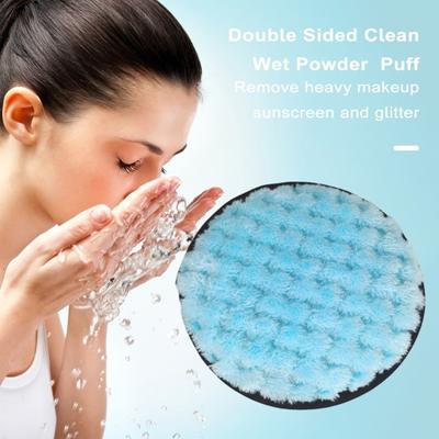 Removedor de maquiagem puff redondo dupla face removedor de maquiagem almofada rosto olhos lavável reutilizável rosto limpeza toalhetes sopro removedor de maquiagem pano