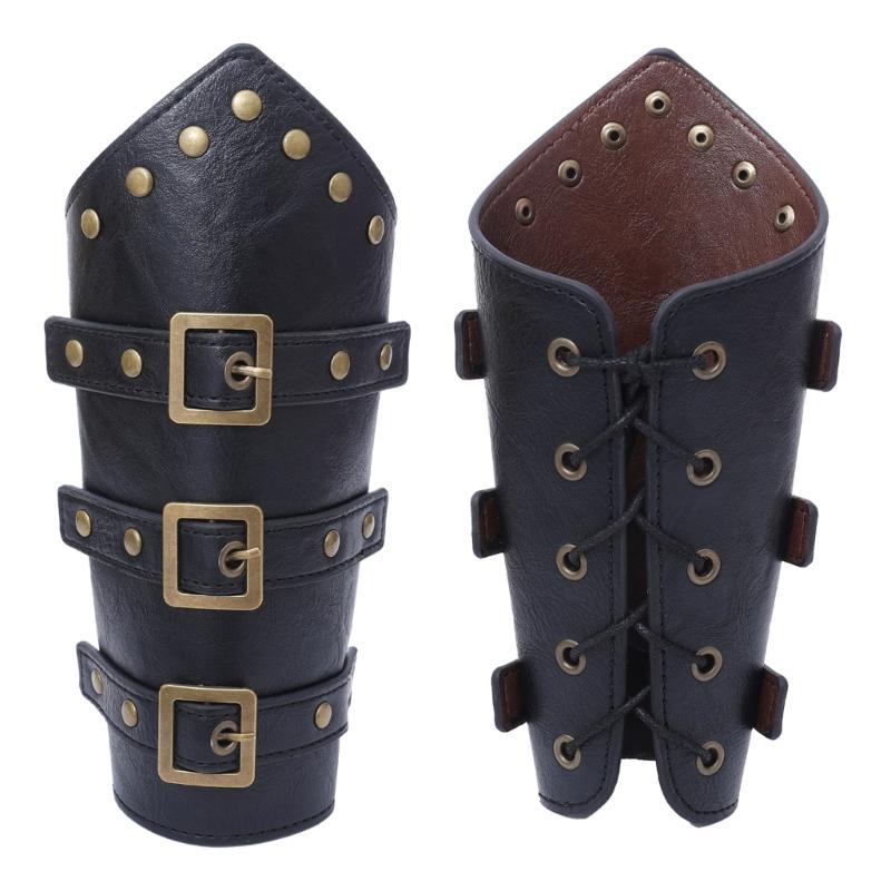 Halloween Medieval Leather Waist Belt Medieval Arm Bracer Medieval Waist Pack for Men Halloween Dress up