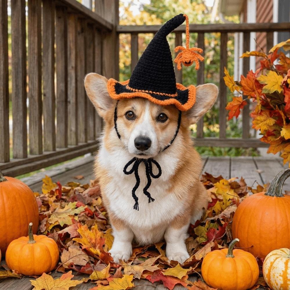 Breathable Pet Halloween Star Hats Soft Cat Witch Hat Halloween Dog Costume Photos Props