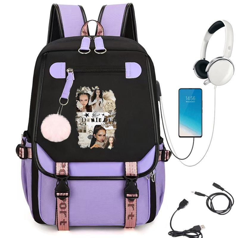 KATSEYE Fashion Girl Group Print Backpack, Large Capacity Teen Student Laptop Bookbag, Water-Resistant Daypack 60123-11