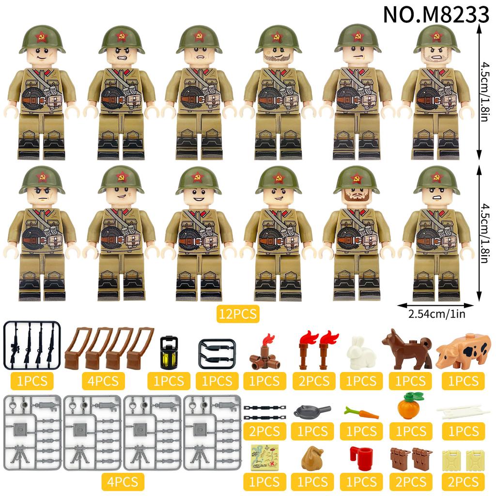 Militärserie Bergfälttrupper Soldat Byggklossleksaker